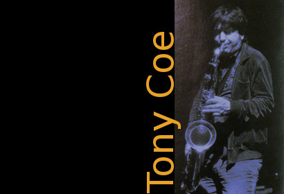 Image of Tony Coe on tenor saxophone.
